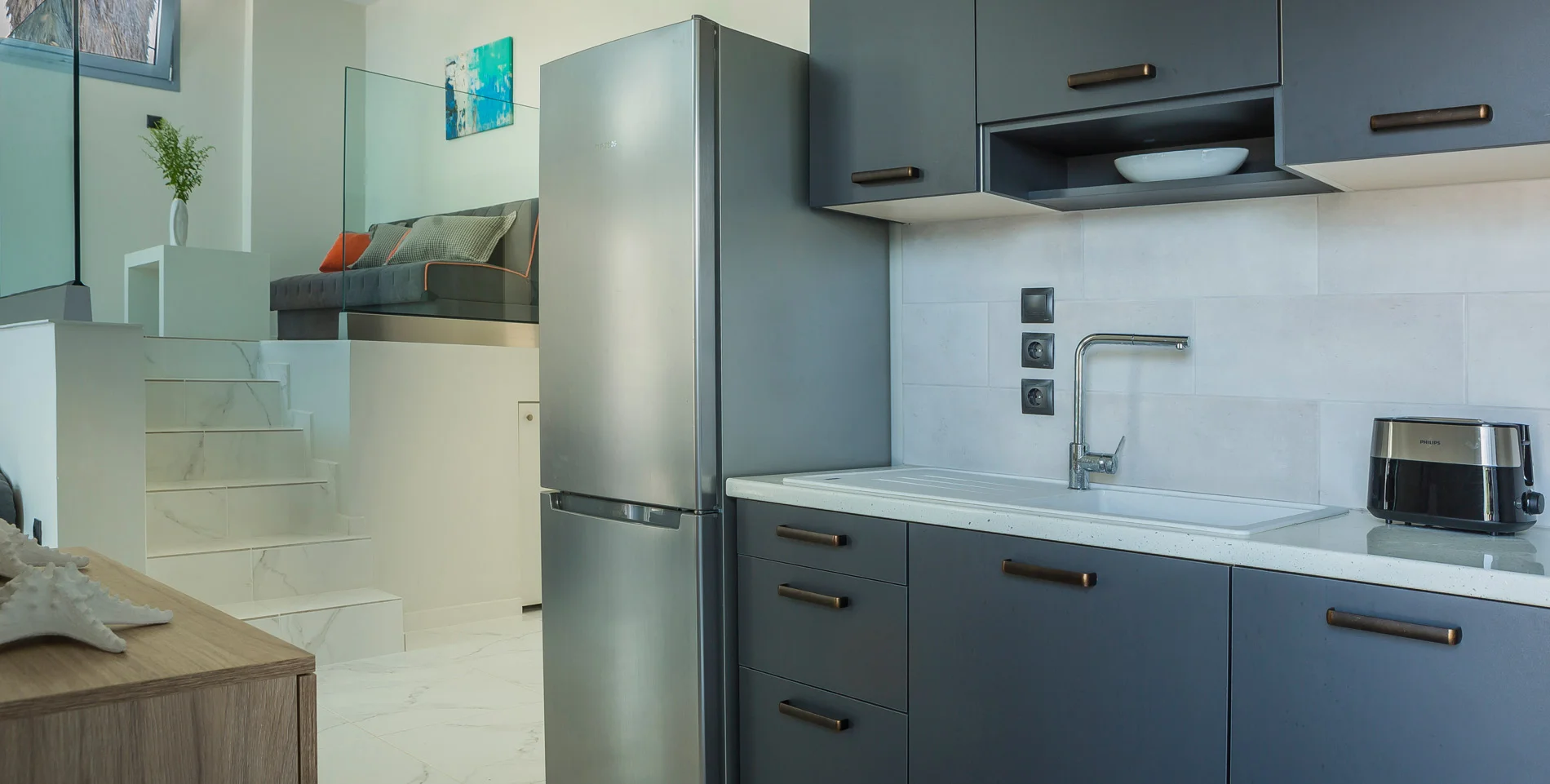 Fully equipped kitchen in Kefalonia villa rental